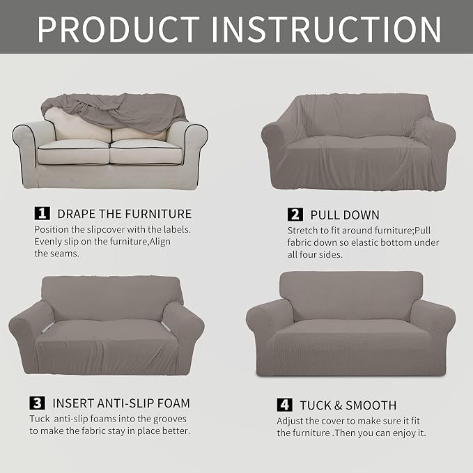 Easy-Going Stretch Oversized Sofa Slipcover 1-Piece Sofa Cover Furniture - Image 8