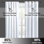 RYB HOME Short Curtains for Bedroom, Room Darkening Insulated Summer Heat Light - Image 5