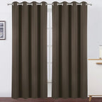 LEMOMO Blackout Curtains 66 x 84 inch/Chocolate Brown Curtains Set of 2 by Lemomo