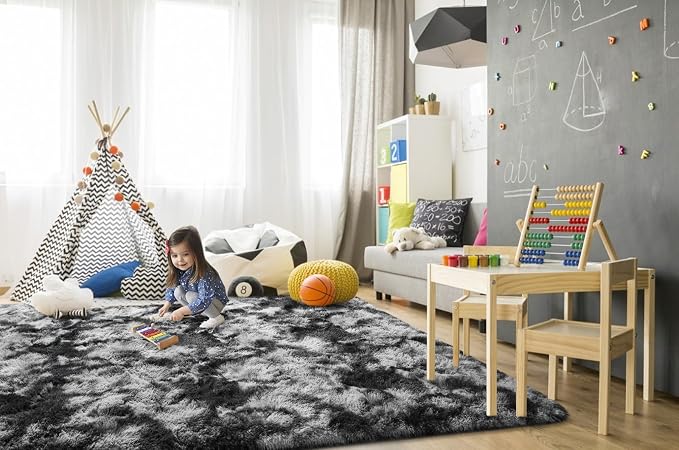 TWINNIS Super Soft Shaggy Rugs Fluffy Carpets 8x10 Feet, Indoor Modern Plush - Image 4