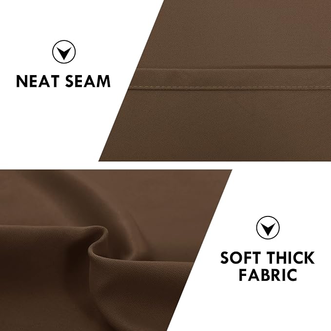DWCN Brown Blackout Curtains for Small Window, Thermal Insulated Energy Saving - Image 5
