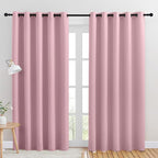 NICETOWN Room Darkening Draperies Window Curtain Panels, Rouge Pink, 2 Panels by NICETOWN