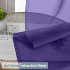 Purple Small Sheer Curtains 2 Panels Set, Kitchen Curtains 36 Inch Length - Image 5