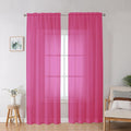 OWENIE Hot Pink Sheer Curtains for Bedroom Living Room 90 Inches Long, Elegant by OWENIE
