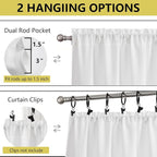 Valances for Windows, Light Filtering Faux Linen Textured Small Short Window - Image 4