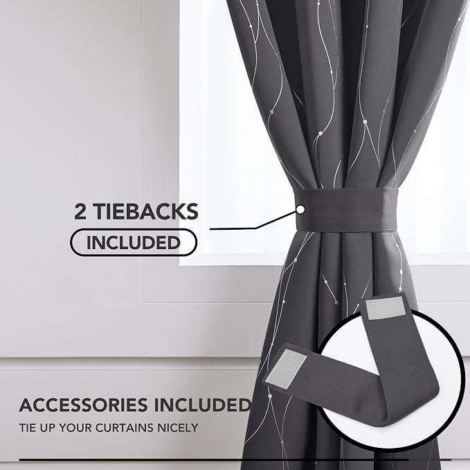 Deconovo Grey Curtains for Living Room, Protect Pravicy Thermal Insulated - Image 4