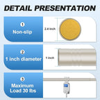 CorkLatta Brushed Shower Curtain Rod 31 to 104 Inch, 1 Inch Diameter Adjustable - Image 3