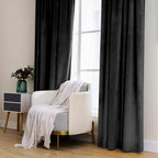 MIULEE Black Velvet Curtains 84 inches 2 Panels - Image 7
