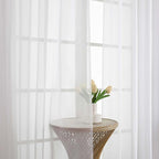 OWENIE White Sheer Curtains 78 Inches Long 2 Panels Set, Ivory Sheer Curtain - Image 6