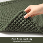 RESARE Waffle Bathroom Runner Rugs, Super Absorbent Bath Mat Non Slip Washable - Image 4