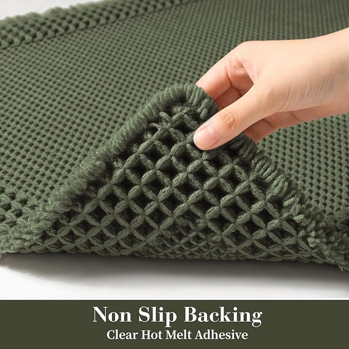 RESARE Waffle Bathroom Runner Rugs, Super Absorbent Bath Mat Non Slip Washable - Image 4