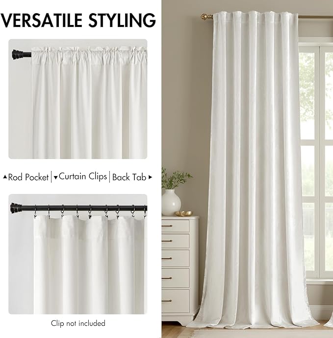 MIULEE Velvet Curtains 96 inches - Image 2