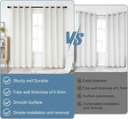 Black Curtain Rods for Windows 28 to 60 Inch, 5/8 Inch Diameter Stainless Steel - Image 4
