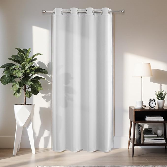 Joydeco Blackout Door Curtain for Doorway Privacy 96 Inches Long, Grommet by JOYDECO