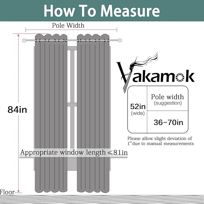 Yakamok Blackout Curtains for Bedroom, Thermal Insulated Blackout Window - Image 7