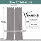 Yakamok Blackout Curtains Room Darkening Thermal Insulated Window Panels - Image 6
