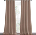 NICETOWN Bedroom Blackout Curtains and Drapes, 55 by 102 Inch, Cappuccino - Image 2