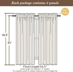 Chyhomenyc Plum Sheer Curtains 63 Inch Length 2 Panels, Rod Pocket Solid Window - Image 6