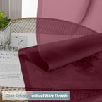 Burgundy Small Sheer Curtains 2 Panels Set, Kitchen Curtains 36 Inch Length - Image 5