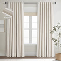 Topfinel 90 Inches Long Full Blackout Linen Curtains by Topfinel