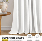 MIULEE Pure White Room Darkening Curtains - Image 5