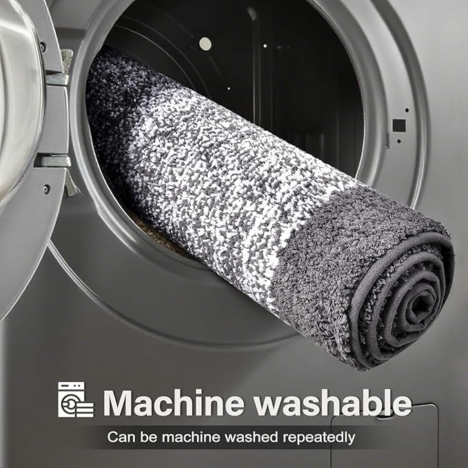 Bathroom Rugs 24x17 Non Slip Washable, Soft Absorbent Quick Dry Mats - Image 9