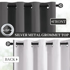 Yakamok Room Darkening 100% Blackout Curtains Grommet Window Treatments - Image 3