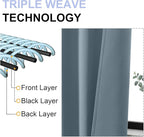Simplebrand Ava Stone Blue Blackout Curtains - Image 5