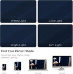 CUCRAF Navy Blue Blackout Curtains 45 inch Length 2 Panels Set, Rod Pocket Room - Image 4