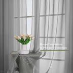 Lecloud Charcoal Grey Sheer Curtains 108 Inches Long 2 Pcs, Airy Light - Image 4