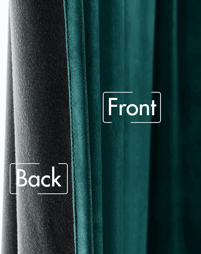 MIULEE Velvet Curtains 96 inches 2 Panels - Image 6