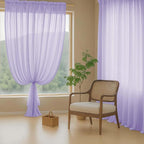 Lavender Sheer Curtains 84 Inches Long 2 Panels, Elegant Airy Transparent Light - Image 8