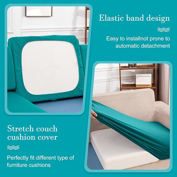 14 Pcs Stretch Patio Cushion Covers, Outdoor Couch Covers Replacement, Outdoor - Image 5