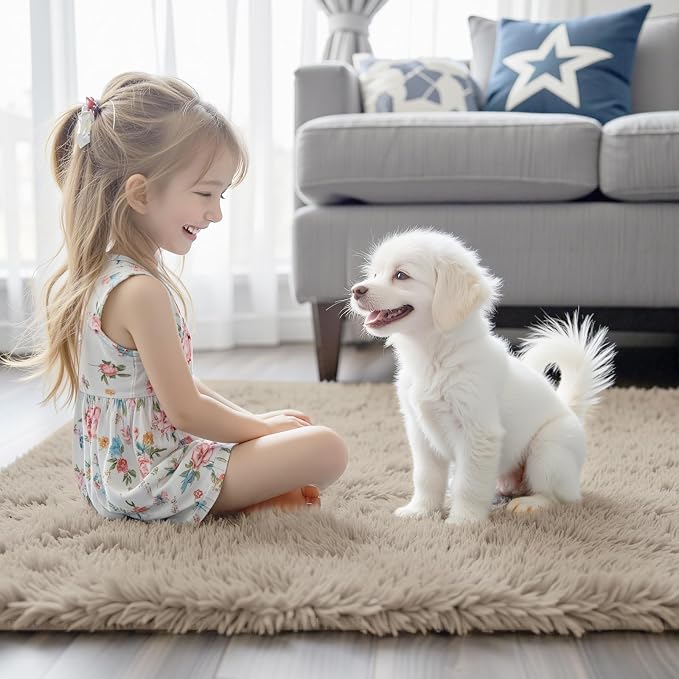 Rugs for Living Room 6x9, Alfombras para Salas Shag Large Plush Soft Area Rug - Image 7