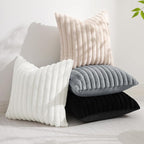 decorUhome Cozy Faux Fur Throw Pillow Covers 16x16 Set of 2 Decorative Soft - Image 5