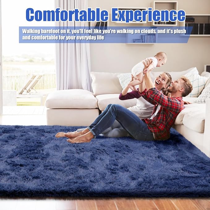 6x9 Fluffy Area Rug for Living Room, Shag Area Rugs for Bedroom - Image 6
