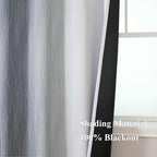 Estelar Textiler Full Room Darkening Greyish White and Grey Blackout Curtains - Image 5
