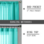 Tollpiz Sheer Curtains Linen Textured Living Room Curtain Sheers Light - Image 5