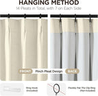Joydeco Pinch Pleated Linen Curtains - Image 3