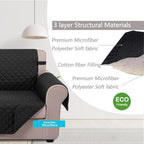 U-NICE HOME Loveseat Sofa Cover Reversible Couch Cover - Image 4