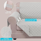 U-NICE HOME Reversible Oversized Chair Covers Quilted Water Repellent Pet - Image 3