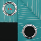 Estelar Textiler Teal and Greyish White Room Darkening Blackout Curtains 84 - Image 7