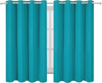 LEMOMO Teal Blackout Curtains/52 x 45 Inch Length Kids Curtains/Set of 2 Panels - Image 2