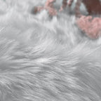 Goolela Grey Round Area Rug 6ft Fluffy Circle Faux Sheepskin Fur Carpet - Image 7