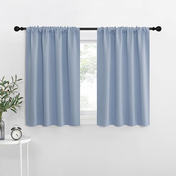 NICETOWN Blackout Curtains for Living Curtains, Vintage Blue, 2 Panels by NICETOWN