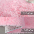 Large Shag Area Rugs for Living Room Bedroom, Big Ultra Soft Fluffy Pink Area - Image 3