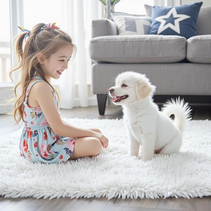 Small Rugs for Bedroom 2x3 Fluffy, Soft Fuzzy Area Rug for Living Room Dorm - Image 3