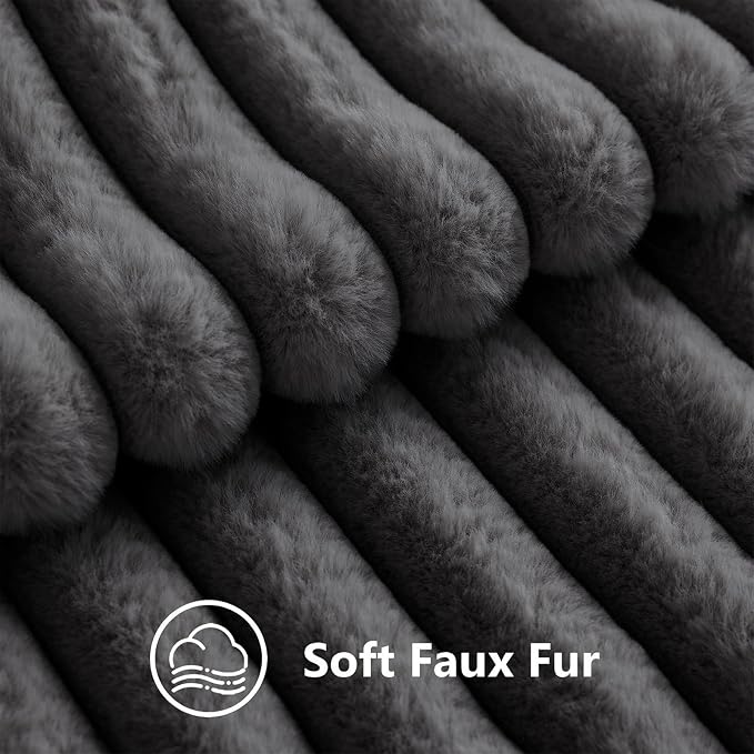 decorUhome Cozy Faux Fur Throw Pillow Covers 12x20 Set of 2 Decorative Soft - Image 3