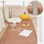 Couch Cover for Dogs Washable, Fuzzy Pet Couch Covers for 3 Cushion Sofa Pet - Image 4