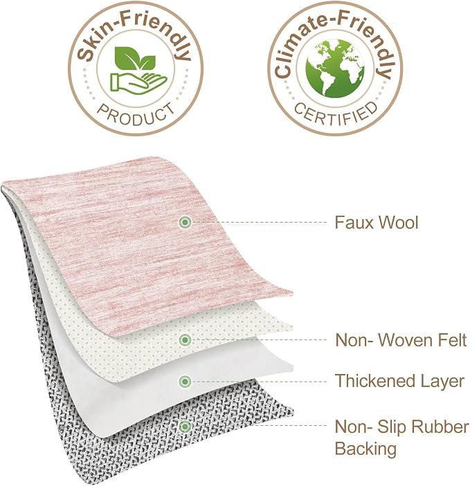 Nakagishi 5x8 Area Rugs Living Room: Washable Large Vintage Rug Neutral - Image 9